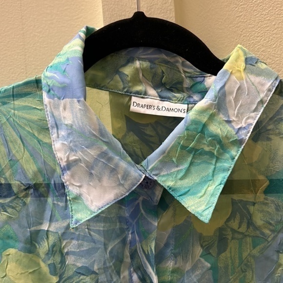 Draper’s & Damon’s 2X Lightweight Tropical Button Front Shirt - Picture 2 of 4